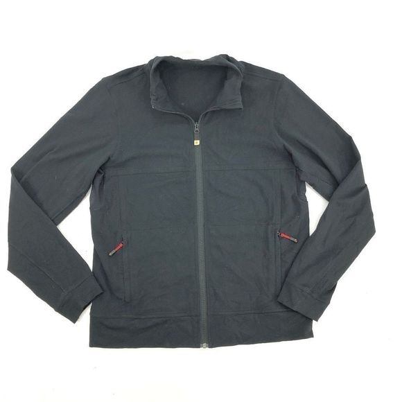 LULULEMON L Sweatshirt Full Zip Solid Black